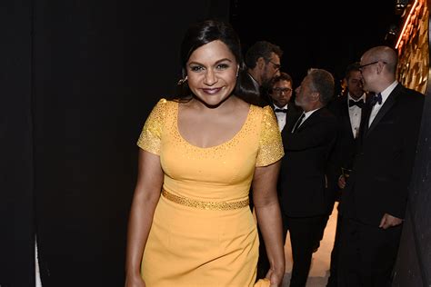 mindy kaling backstage at the 67th emmy awards television academy