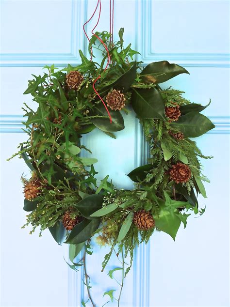 2012 Christmas Wreath Made With Greenery Etc From The Garden