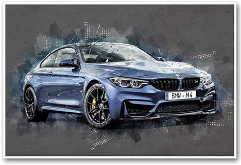 Canvasarts Poster M4 Coupe Street Art Poster Auto Artwork