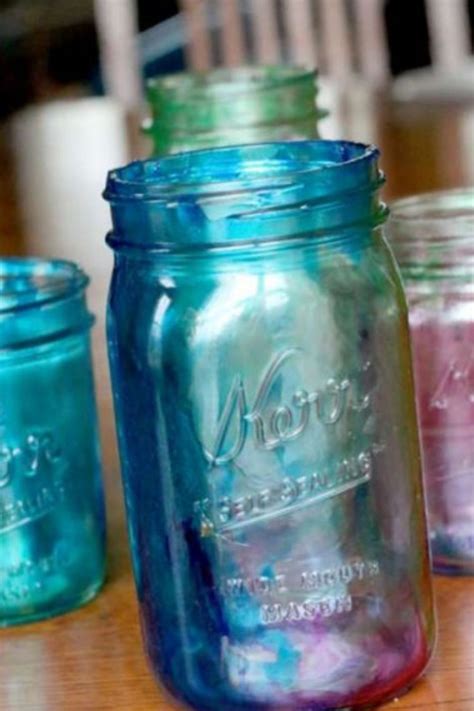 Easily Make Tinted Jars With This Simple Painting Glass Jars Idea