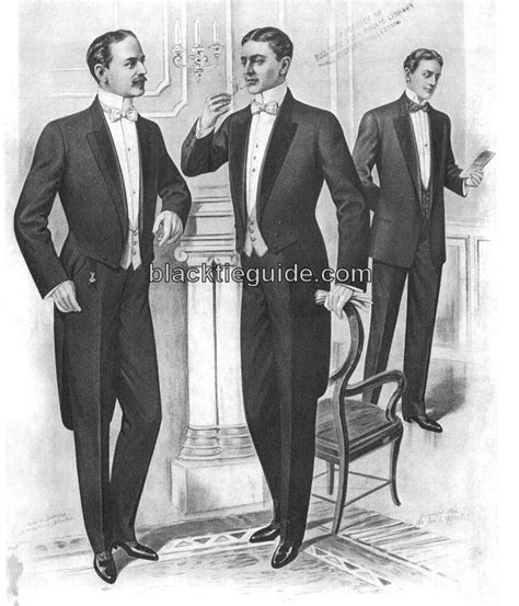 Black Tie Guide Vintage Etiquette Moda Edoardiana Moda Uomo