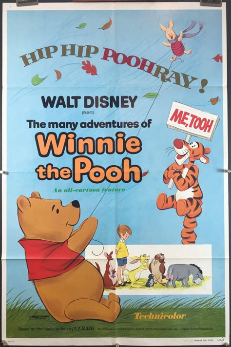 the many adventures of winnie the pooh original vintage walt disney movie poster original