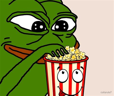Pepe Eating Popcorn By Coltsrule7 Redbubble