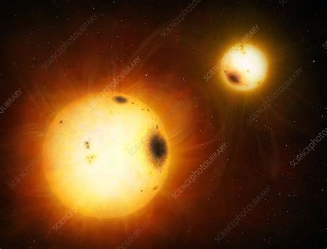 Magnetic Binary Star System Stock Image R6700191 Science Photo
