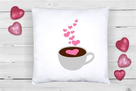 Valentines Day SVG Coffee Cup Svg Heart Svg Files For Cricut | Etsy