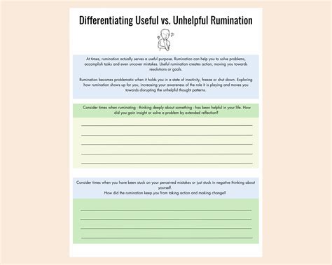 Disrupting Rumination Worksheets Strategies For Responding To