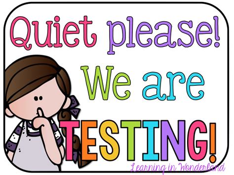 Quiet Testing Sign
