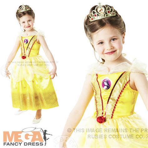 Glitter Belle Girls Fancy Dress Disney Princess Beauty And The Beast Kids