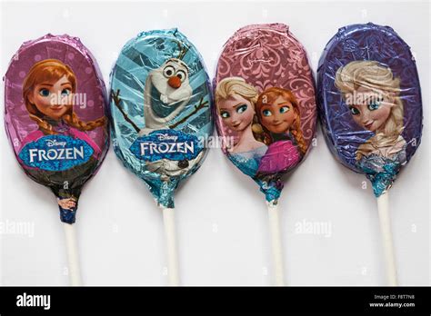 Frozen Elsa And Anna Chocolate Lollipop Hi Res Stock Photography And