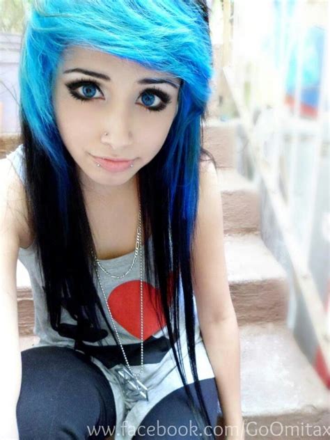 Omita Monster Emo Girl Blue Eyes Blueand Black Hair Emos ♥