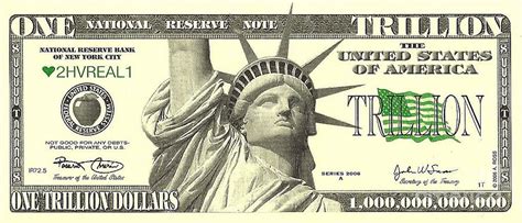 One Trillion Dollar Bill Photograph By Charles Robinson Fine Art America
