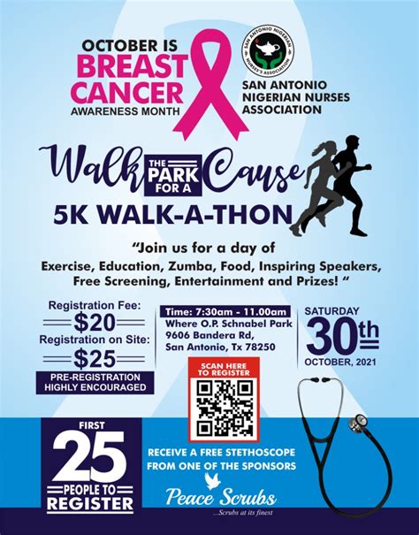 Sanna 5k Walkathon Breast Cancer Awareness The San Antonio Nigerian