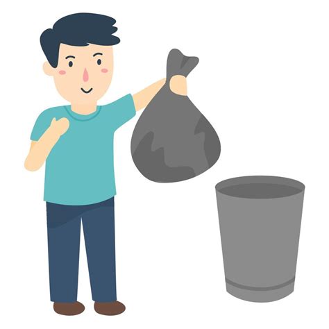 Throw Garbage Into The Trash 3795512 Vector Art At Vecteezy