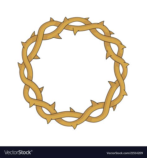 Crown Thorns Easter Religious Symbol Royalty Free Vector