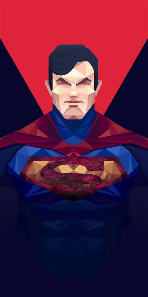Low Poly Man Of Steel Superman Art 1080x2160 Wallpaper Superman