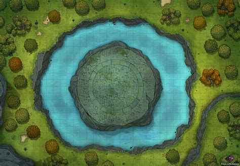 Forest Arena Battle Map 36x25 Rroll20