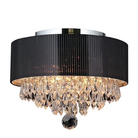 Modern led crystal chandelier mini round flush mount ceiling light fixture lamp. Worldwide Lighting Gatsby Collection 3 Light Crystal and ...