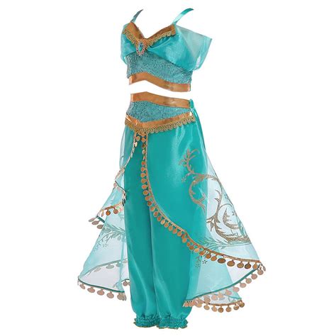Kids Girls Aladdin Princess Costume Jasmine Fancy Party Dress Cosplay