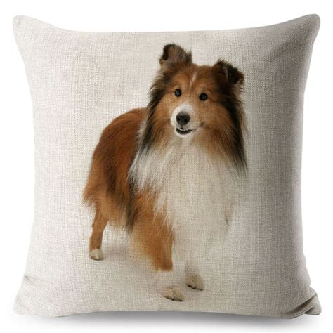 Sheltie Dog Loyal Shetland Sheepdog Print Throw Pillow Cover 4545