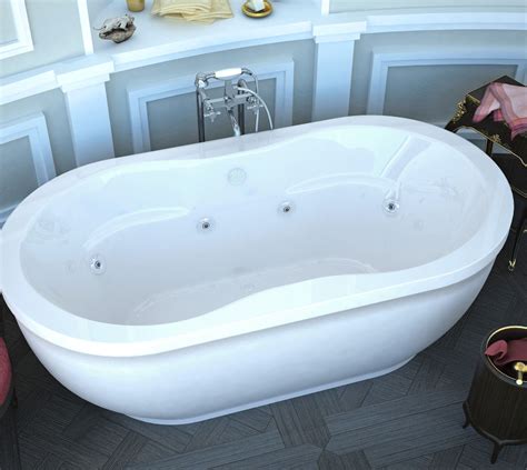 Monet 34x71 In Freestanding Air And Whirlpool Jetted Bathtub White
