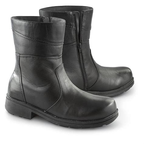 Mens Propét Robert Fur Lined Side Zip Boots Black 183770