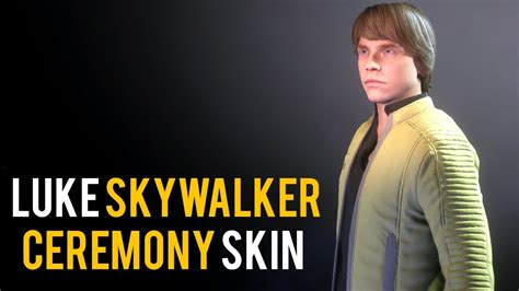 Luke Skywalker Ceremony Skin Showcase Star Wars Battlefront 2 Youtube