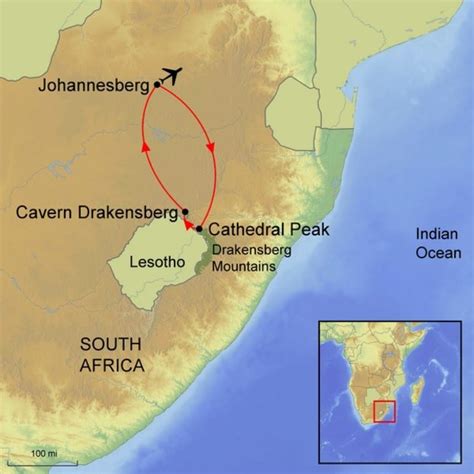 Drakensberg Mountains On Map Of Africa The Ozarks Map