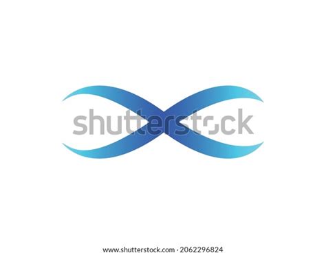 Blue Infinity Logo Design Vector Illustration Stock Vector Royalty