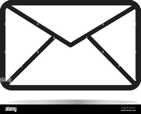 Email Icon On White Background Email Sign Flat Style Electronic Mail
