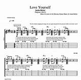 Love Yourself Guitar Tabs Pictures