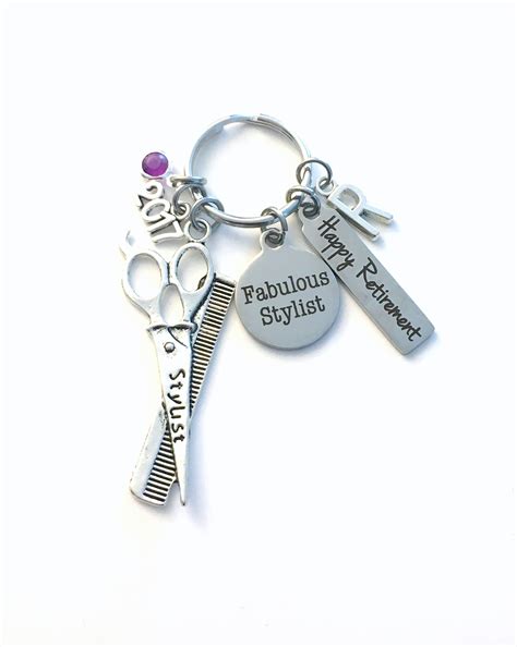 To achieve your hair's most gorgeous look is what your hair stylist's aim and for sure through this charming gift idea, your trusty hairstylist would be a hairstylist may have a ton of equipment at hand and a carry all tote bag would definitely come in handy. Retirement Gift for Hairdresser Keychain / Hair Stylist ...