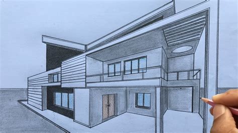 How To Draw Using Two Point Perspective Draw A House Step By Step