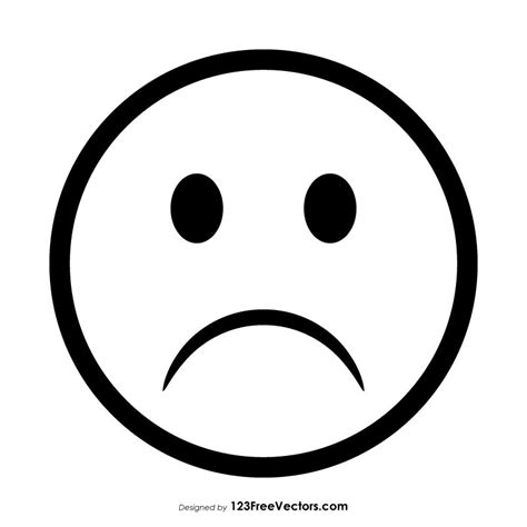 Frowning Face Emoji Outline Boyama Sayfalar Emoji Y Z Ifadeleri