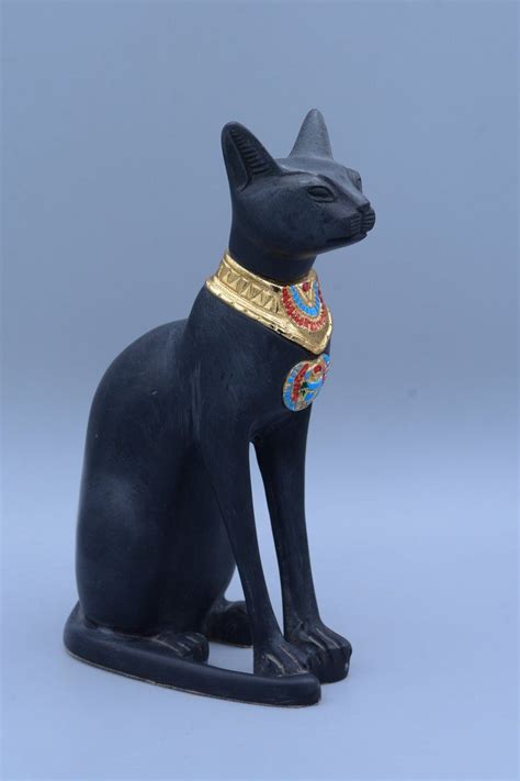 statue of egyptian goddess cat bastet 3 color blue green etsy egyptian goddess bastet