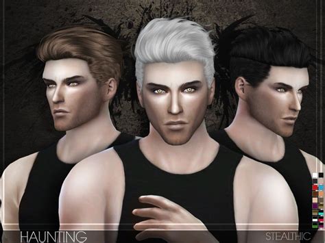 Stealthic Haunting Hairstyle Sims 4 Hairs Sims 4 Hair Male Sims