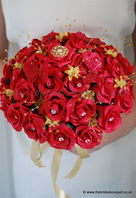 We did not find results for: Asian Wedding flowers - red and gold brides bouquet. Red ...