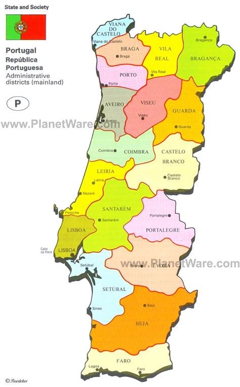 Sie können diese karten kostenlos herunterladen oder drucken. Map of Portugal | PlanetWare