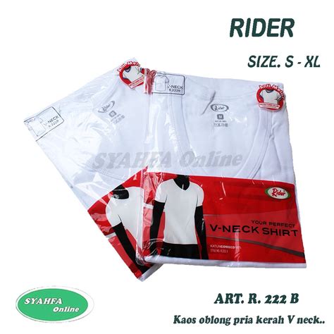 Jual Oblong Rider R R B Kaos Dalam Oblong Pria T Shirt V Neck