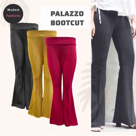 Palazzo Bootcut Pants Plain Quality Stretchable Bootcut Palazzo Pant