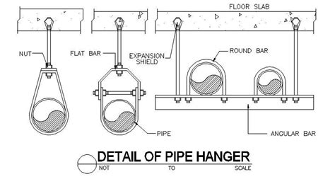 Detail Of Pipe Hanger Drawing Provided In This Autocad File Download