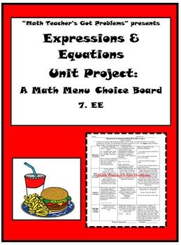 grade math expressions equationsa math menu