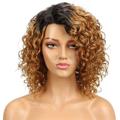 Sleek Curly Human Hair Wig Brazilian Curly Bob Wig Remy Human Hair Wigs