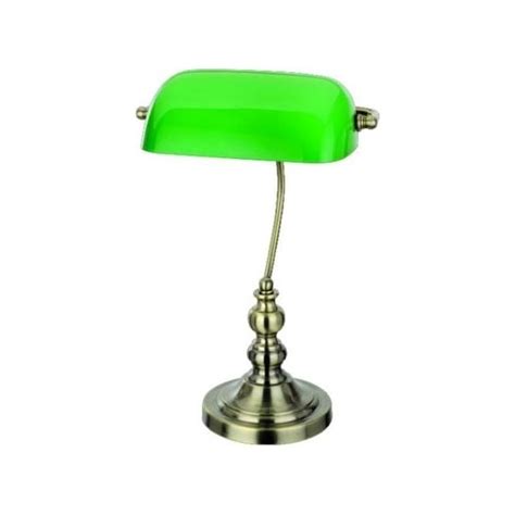 Bankers Green Glass Desk Lamp
