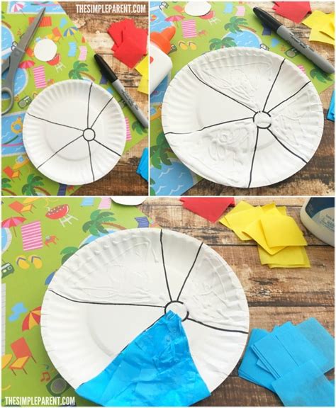 Make a Beach Ball Paper Plate Craft This Summer • The Simple Parent