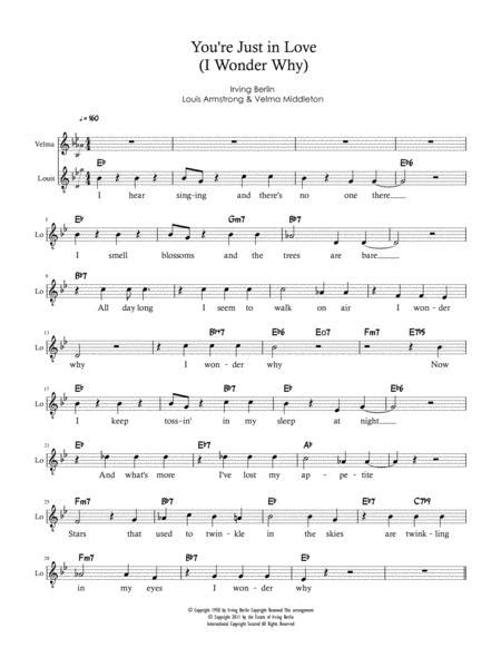 I Wonder Why You Re Just In Love By Irving Berlin Digital Sheet Music For Download