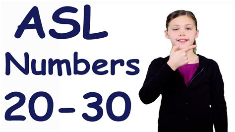 Asl Numbers 20 30 In Sign Language Youtube
