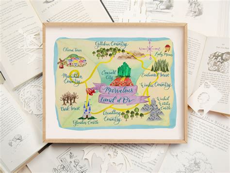 Wizard Of Oz Map Etsy