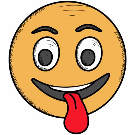 Crazy Emoji Face Naughty Out Smiley Stuck Icon Download On