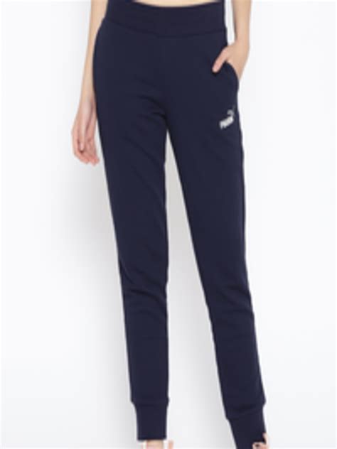 Buy Puma Women Navy Blue Solid Ess Tr Cl Joggers Track Pants For