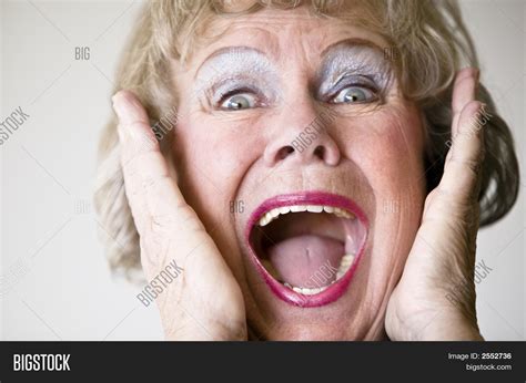 Screaming Senior Woman Image Photo Free Trial Bigstock